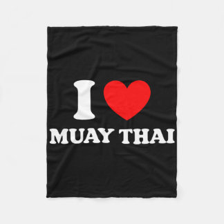 Thailand Kickboxing I Heart Muay Thai I Love Muay Fleece Deken