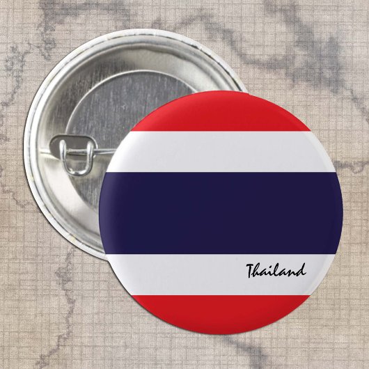 Thailand knop, patriottische Thaise vlag mode Ronde Button 3,2 Cm