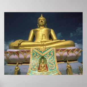 Thailand, Koh Samui eiland. Grote Boeddha. Poster