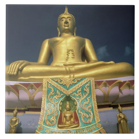Thailand, Koh Samui Eiland. Grote Boeddha. Tegeltje (Voorkant)