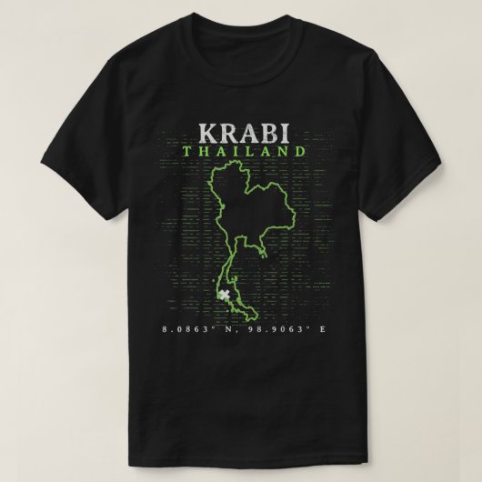 Thailand Krabi T-shirt (Design voorkant)