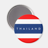 Thailand land vlag natie symbool naam tekst magneet (Voorkant / Achterkant)
