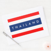 Thailand land vlag natie symbool naam tekst rechthoekige sticker (Envelop)