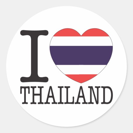 Thailand Liefde v2 Ronde Sticker (Voorkant)