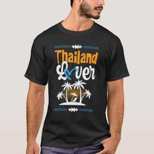 Thailand Liefde Vakantie Hart Zomer Quote T-shirt (Voorkant)