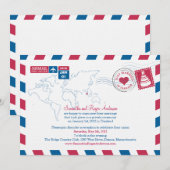 Thailand Luchtpost Huwelijksreceptie Kaart (Voorkant / Achterkant)