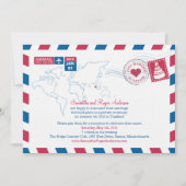 Thailand Luchtpost Huwelijksreceptie Kaart (Voorkant)