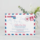 Thailand Luchtpost Huwelijksreceptie Kaart (Staand voorkant)