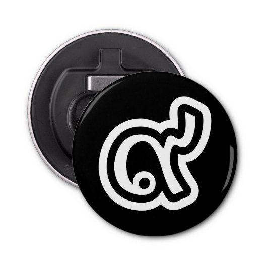 Thailand Lucky Number 9 / Nine / ๙ (Gao/Kao) Thai Button Flesopener (Voorkant)