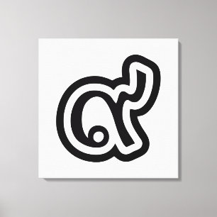 Thailand Lucky Number 9 / Nine / ๙ (Gao/Kao) Thai Canvas Afdruk