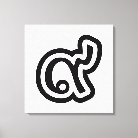 Thailand Lucky Number 9 / Nine / ๙ (Gao/Kao) Thai Canvas Afdruk (Voorkant)