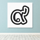 Thailand Lucky Number 9 / Nine / ๙ (Gao/Kao) Thai Canvas Afdruk (Insitu (Houten vloer))