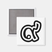 Thailand Lucky Number 9 / Nine / ๙ (Gao/Kao) Thai Magneet (Voorkant / Achterkant)