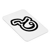 Thailand Lucky Number 9 / Nine / ๙ (Gao/Kao) Thai Magneet (Rechterzijde)