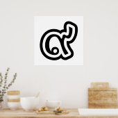 Thailand Lucky Number 9 / Nine / ๙ (Gao/Kao) Thai Poster (Keuken)