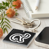 Thailand Lucky Number 9 / Nine / ๙ (Gao/Kao) Thai Sleutelhanger (Voorkant Rechts)