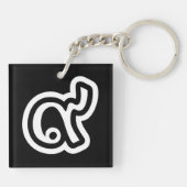 Thailand Lucky Number 9 / Nine / ๙ (Gao/Kao) Thai Sleutelhanger (Achterkant)