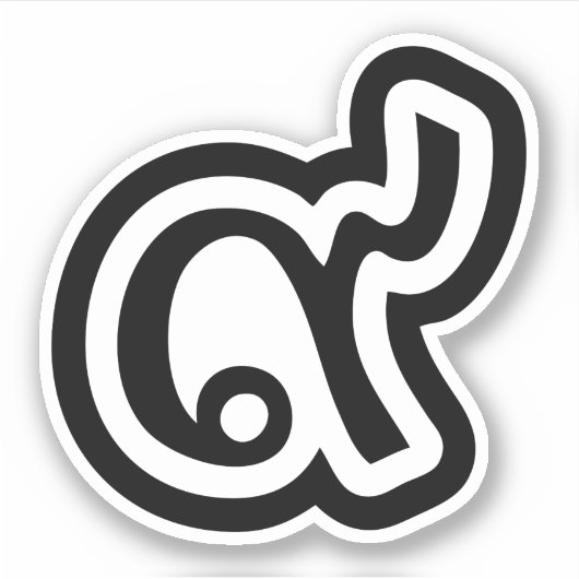 Thailand Lucky Number 9 / Nine / ๙ (Gao/Kao) Thai Sticker (Voorkant)