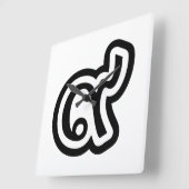 Thailand Lucky Number 9 / Nine / ๙ (Gao/Kao) Thai Vierkante Klok (Hoek)