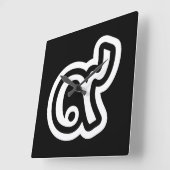 Thailand Lucky Number 9 / Nine / ๙ (Gao/Kao) Thai Vierkante Klok (Hoek)