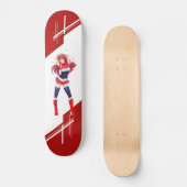 Thailand Manga Anime meisje verkleed in vlag Skateboard (Voorkant)