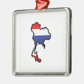 THAILAND MAP FLAG METALEN ORNAMENT (Links)