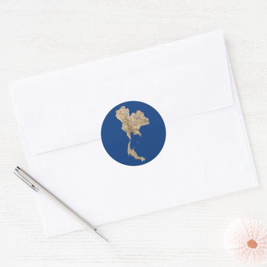 Thailand Map Sticker (Envelop)
