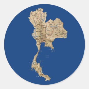Thailand Map Sticker