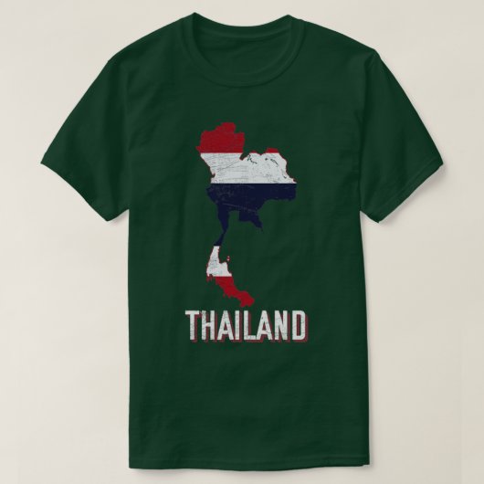 Thailand Map Thai Flag T-shirt (Design voorkant)