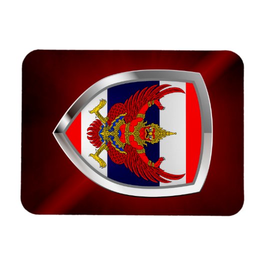 Thailand Metallic Embleem Magneet (Horizontaal)