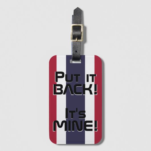 Thailand National Flag Funny Patriotic Bagagelabel (Voorkant (verticaal))