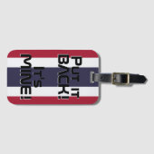 Thailand National Flag Funny Patriotic Bagagelabel (Voorkant (horizontaal))