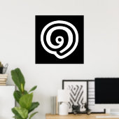 Thailand nummer 1 / Eén / ๑ (Nueng) Thaise taal Poster (Thuiskantoor)