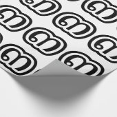 Thailand Nummer 3 / Drie / ๓ (Sam) Thais schrift Cadeaupapier (Hoek)