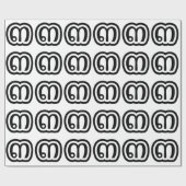 Thailand Nummer 3 / Drie / ๓ (Sam) Thais schrift Cadeaupapier (Vlak)