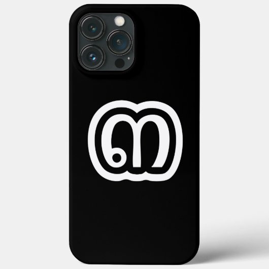 Thailand Nummer 3 / Drie / ๓ (Sam) Thais schrift Case-Mate iPhone Case (Achterkant)