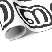 Thailand nummer 3 / Drie / ๓ (Sam) Thaise script Cadeaupapier (Rol Hoek)