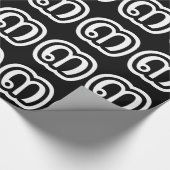 Thailand nummer 3 / Drie / ๓ (Sam) Thaise script Cadeaupapier (Hoek)