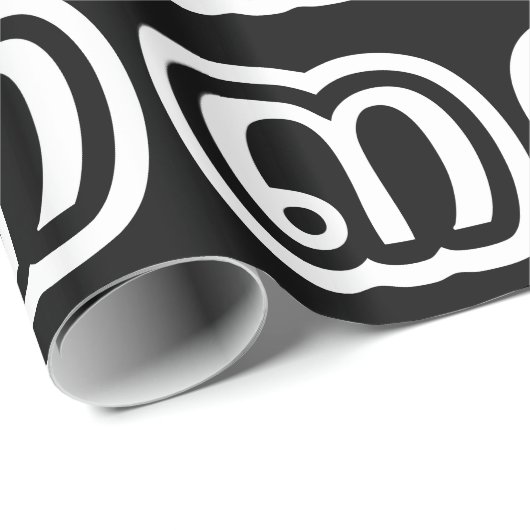 Thailand nummer 3 / Drie / ๓ (Sam) Thaise script Cadeaupapier (Rol Hoek)