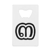 Thailand nummer 3 / Drie / ๓ (Sam) Thaise script Creditkaart Flessenopener (Voorkant)