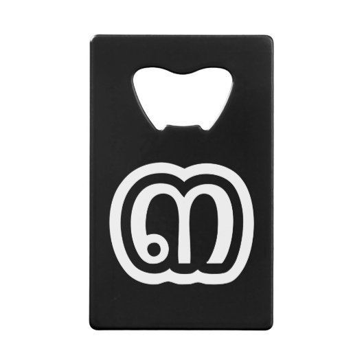 Thailand nummer 3 / Drie / ๓ (Sam) Thaise script Creditkaart Flessenopener (Voorkant)