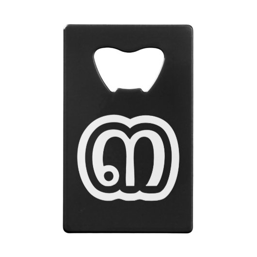 Thailand nummer 3 / Drie / ๓ (Sam) Thaise script Creditkaart Flessenopener (Achterkant)