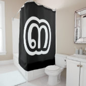 Thailand nummer 3 / Drie / ๓ (Sam) Thaise script Douchegordijn (In situ)