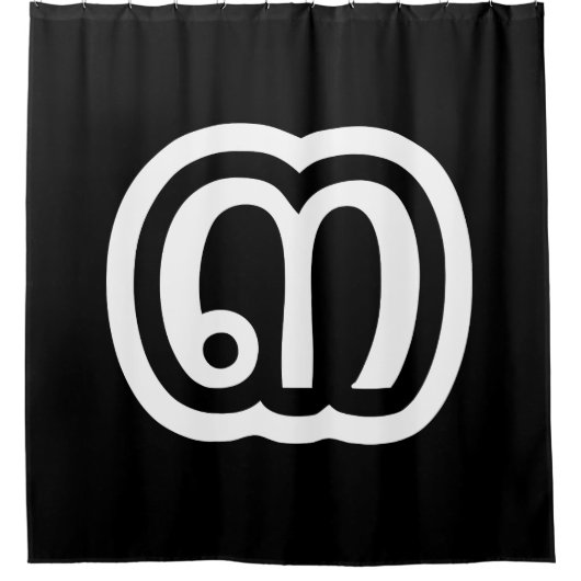 Thailand nummer 3 / Drie / ๓ (Sam) Thaise script Douchegordijn (Voorkant)