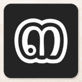 Thailand nummer 3 / Drie / ๓ (Sam) Thaise script Kartonnen Onderzetters (Voorkant)