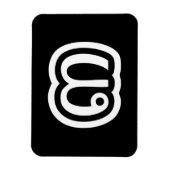 Thailand nummer 3 / Drie / ๓ (Sam) Thaise script Magneet (Verticaal)