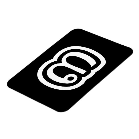 Thailand nummer 3 / Drie / ๓ (Sam) Thaise script Magneet (Linkerzijde)