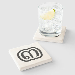 Thailand nummer 3 / Drie / ๓ (Sam) Thaise script Stenen Onderzetter