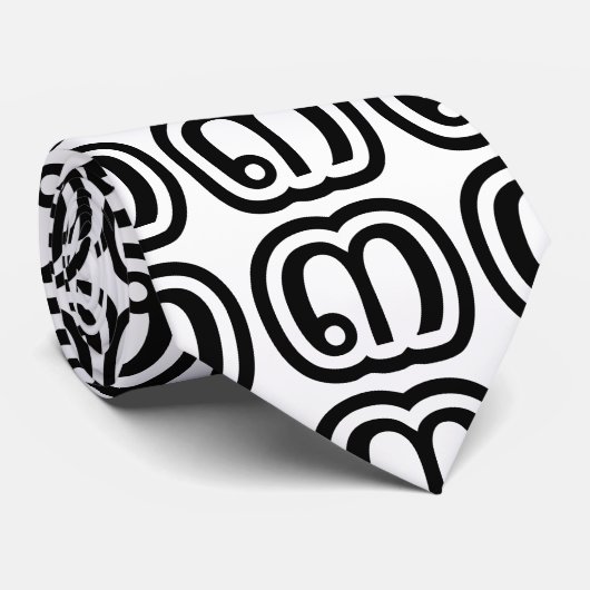 Thailand nummer 3 / Drie / ๓ (Sam) Thaise script Stropdas (Opgerold)