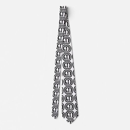 Thailand nummer 3 / Drie / ๓ (Sam) Thaise script Stropdas (Achterkant)